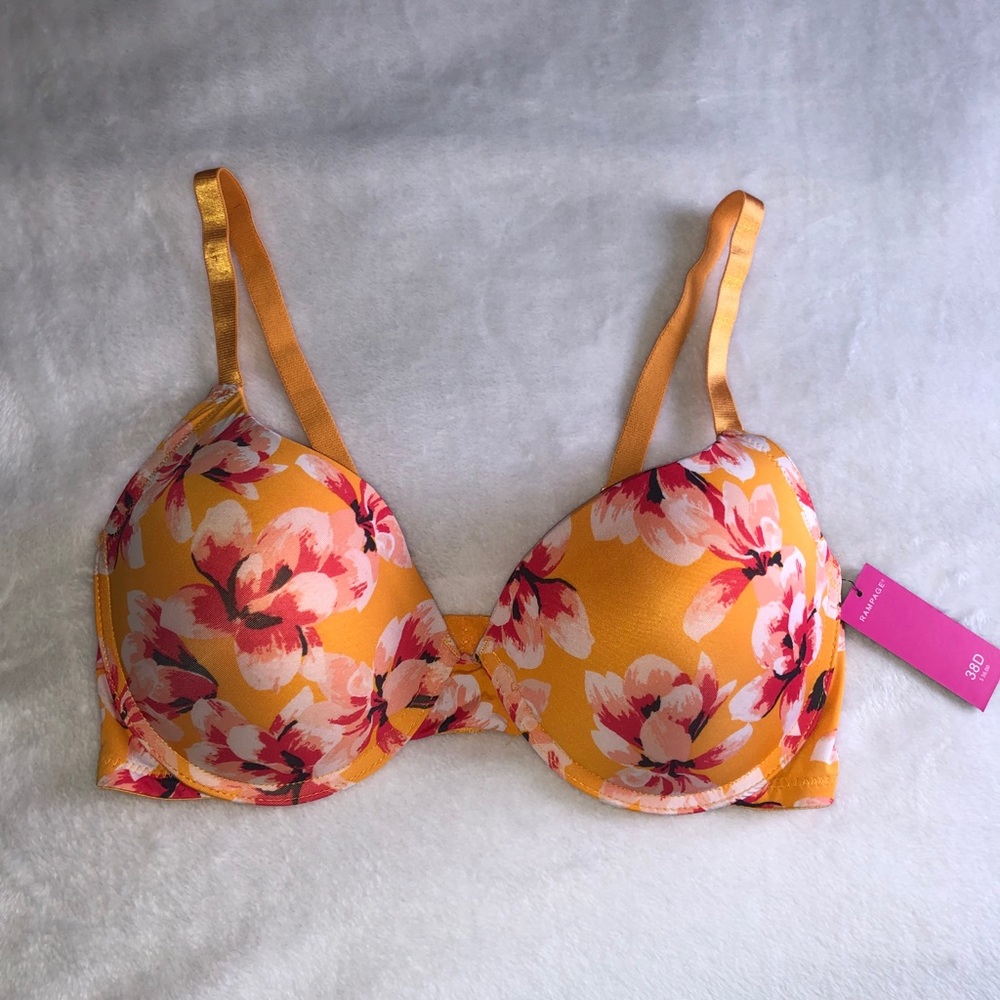 NWT! Rampage Floral Bra Size 38D